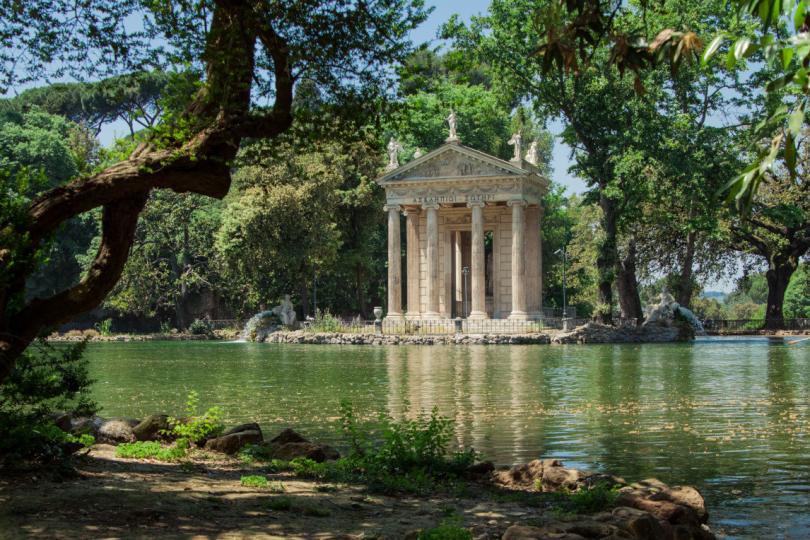 Asclepius ( Esculapio) Tapınağı Borghese Parkı - Enfes Manzara