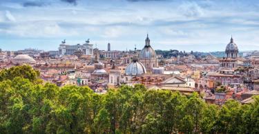 Sant'Angelo Kalesi'nden panoramik Roma Manzarası